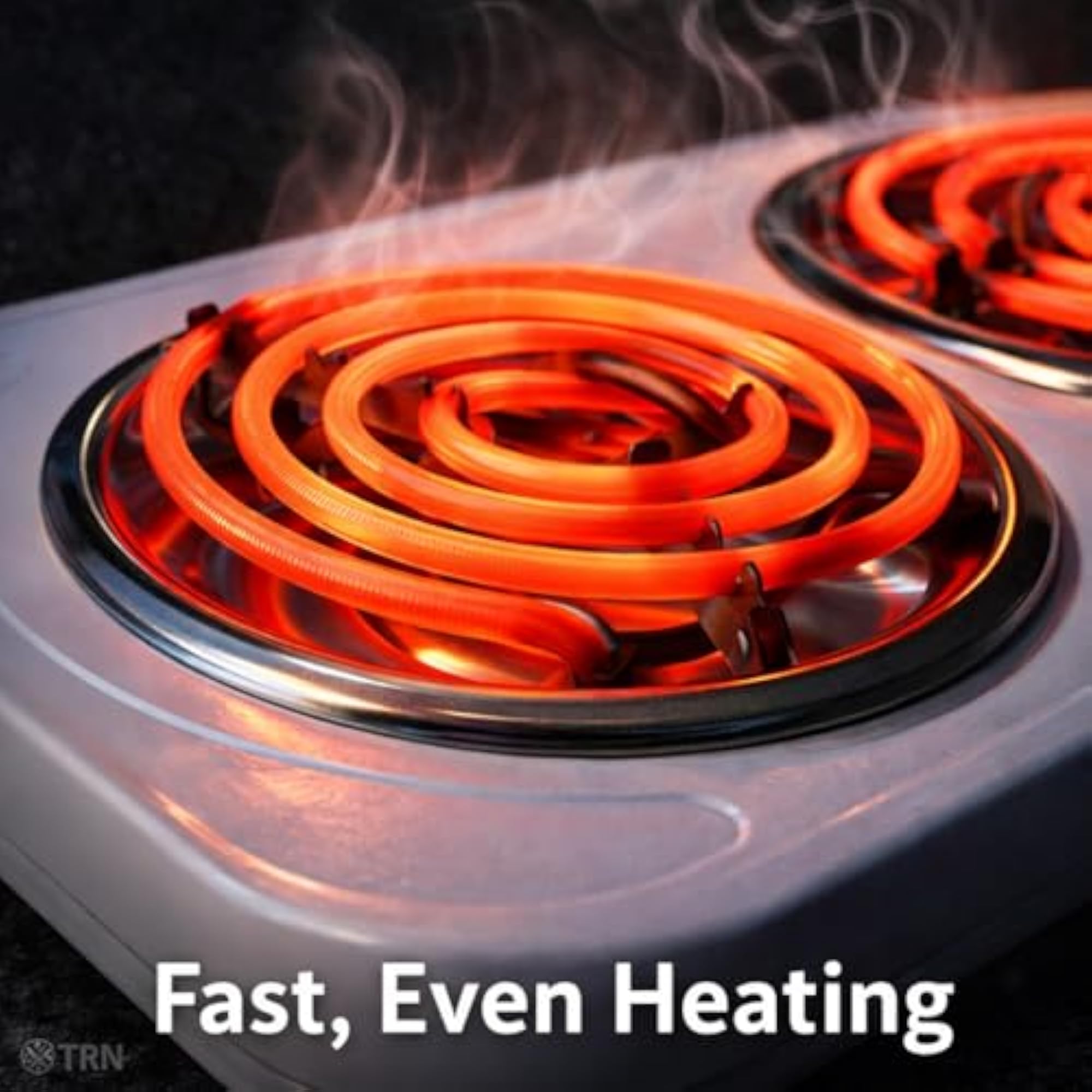 Electric Double Burner Coil Cooktop 2000W Portable